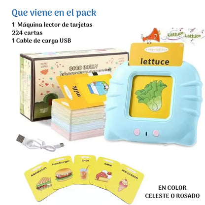 Tarjetas bilingües con pronunciación español e ingles