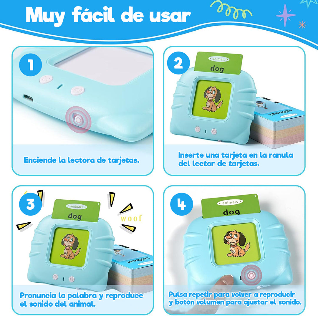 Tarjetas bilingües con pronunciación español e ingles